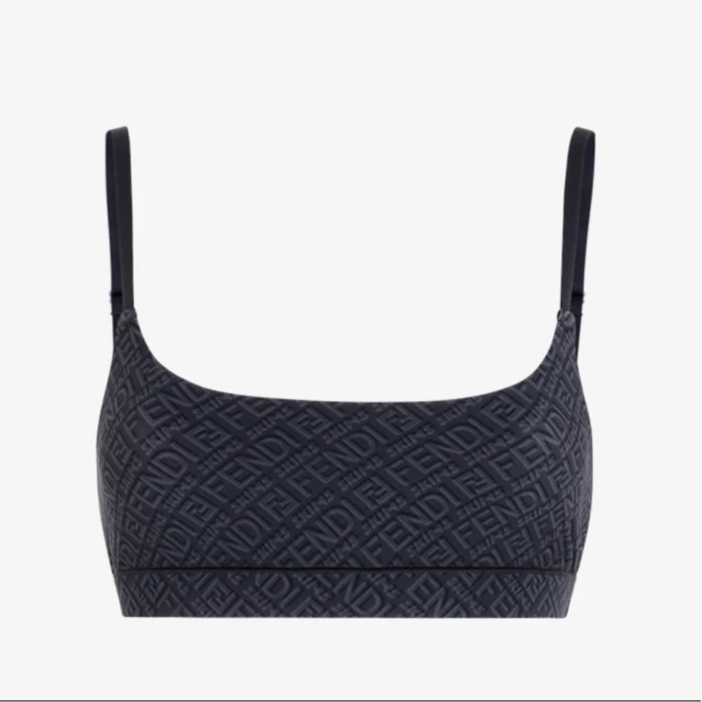 Fendi x Skims Bralette Capsule Collection Limited Edition Black Logo Print